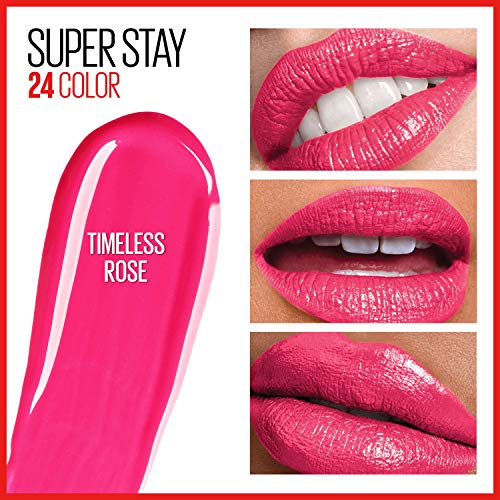 Maybelline Super Stay 24, 2-Step Liquid Lipstick Makeup, Long Lasting Highly Pigmented Color with Moisturizing Balm, Pink Goes On, Neon Pink, 1 Count