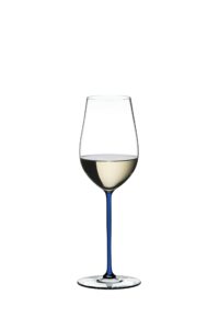 riedel fatto a mano riesling/zinfandel wine glass, blue