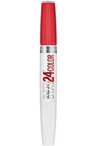 maybelline new york superstay 24 2-step liquid lipstick makeup, steady red-y, 1 kit