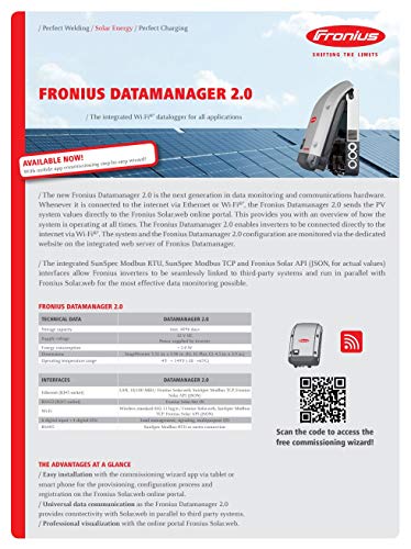 Fronius 4,240,038,Z Datamanager 2.0 WLAN for Galvo / Primo / Symo