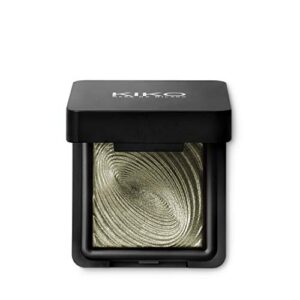 kiko milano - water eyeshadow - instant color eye shadow for wet and dry use | olive green 209 | cruelty free | hypoallergenic | professional makeup | made in italy