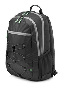 hp 15-inch laptop sport backpack (black/green)