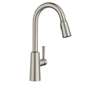 moen 7402srs riley spot resist stainless steel pulldown kitchen faucet - power boost, reflex docking system, sleek design, one-handle, spray head