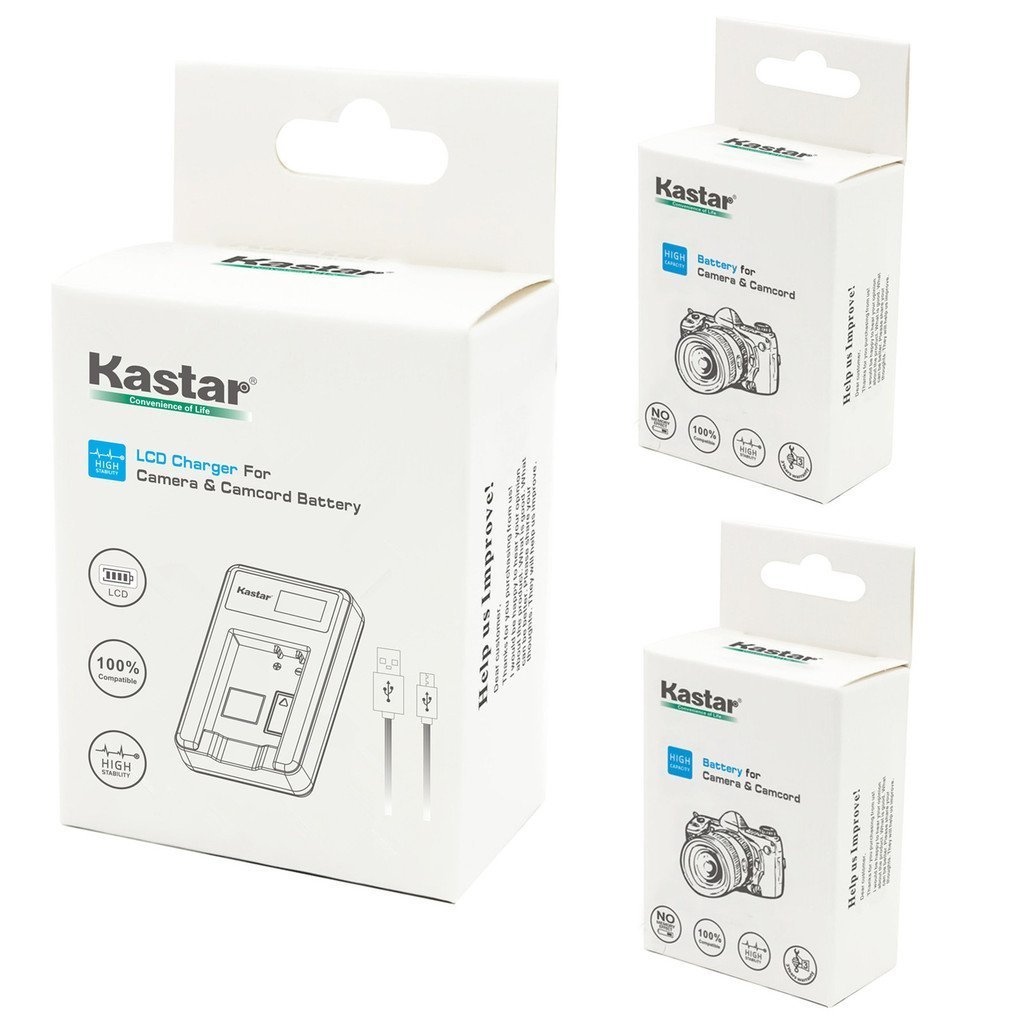 Kastar Battery (X2) & LCD Slim USB Charger for Canon NB-2L NB-2LH NB-2L12 NB-2L14 NB-2L24 BP-2L5 BP-2LH and Canon EOS Digital Rebel XT Xti Cameras