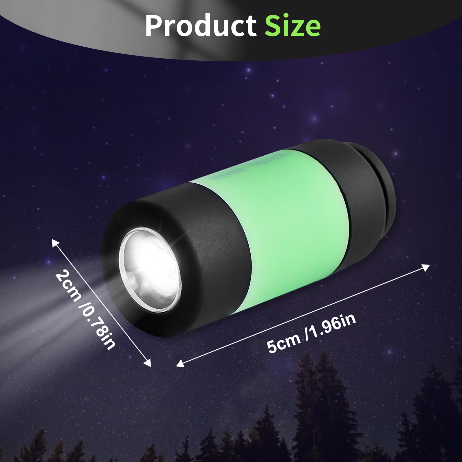 UCEC Mini Keychain Flashlight, Travel Flashlight USB Torch Rechargeable Colorful LED Flashlight High-Powered Pocket Keychain Flashlights, 8 Pack