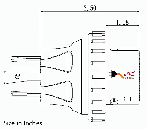 AC WORKS Generator to Transfer Switch 50Amp Inlet Box Adapter (L14-30 30Amp 4-Prong to CS6364 Compact)