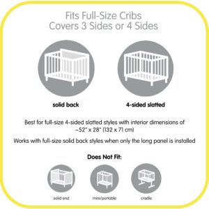 BreathableBaby Breathable Mesh Liner for Full-Size Cribs, Classic 3mm Mesh, Owl Fun Pink (Size 4FS Covers 3 or 4 Sides)