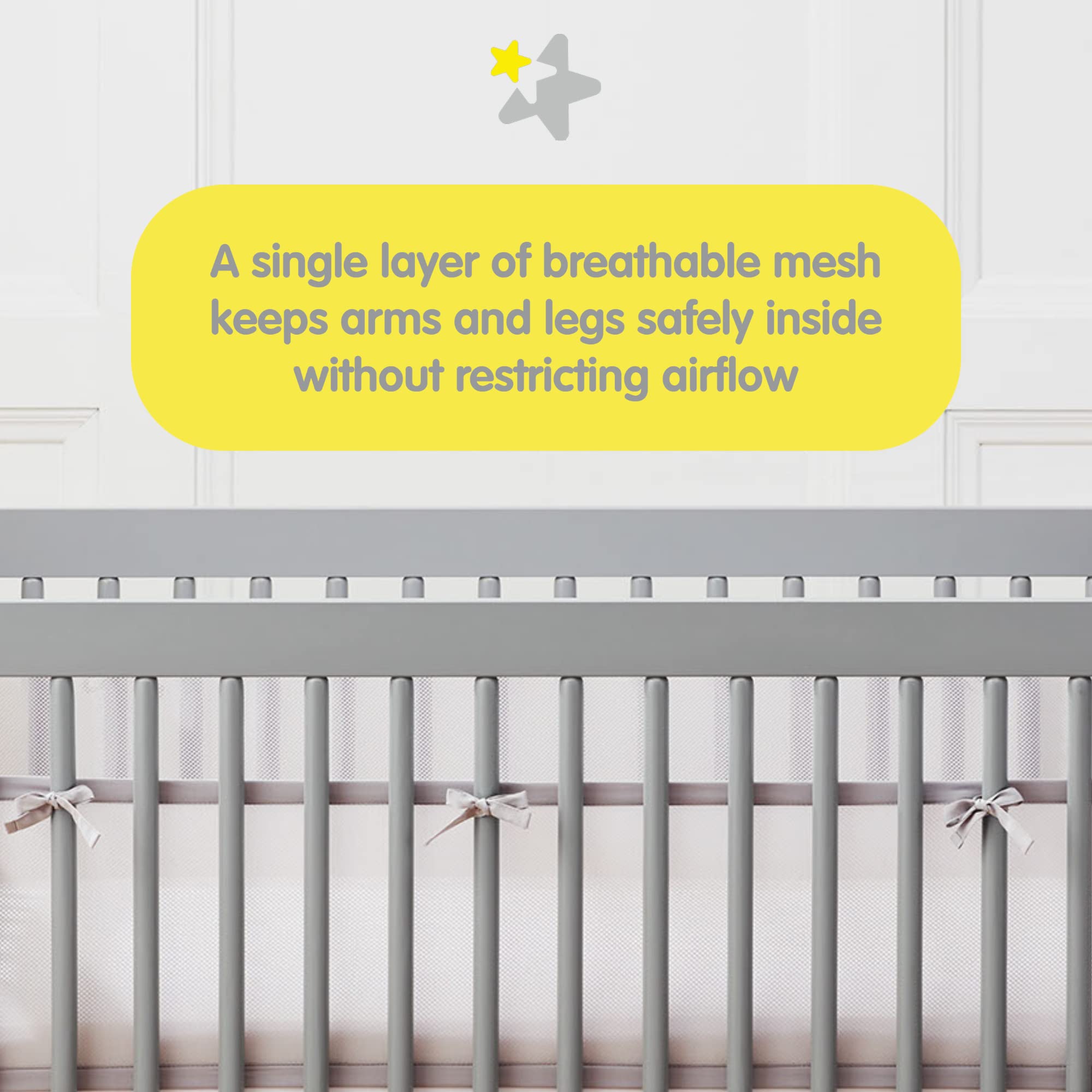 BreathableBaby Breathable Mesh Liner for Full-Size Cribs, Classic 3mm Mesh, Owl Fun Pink (Size 4FS Covers 3 or 4 Sides)