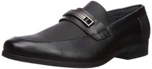 calvin klein men's jameson loafers, black leather, 12