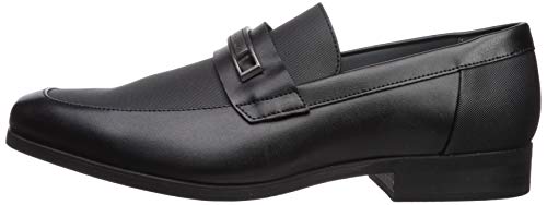 Calvin Klein Men's Jameson Loafers, Black Leather, 12