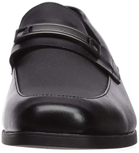 Calvin Klein Men's Jameson Loafers, Black Leather, 12