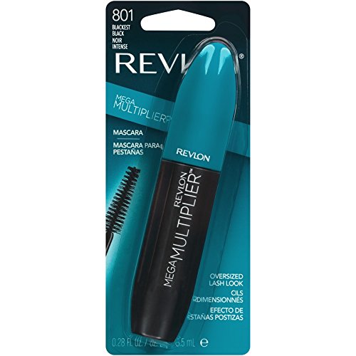 Revlon Mega Multiplier Mascara, Blackest Black, 0.28 Fluid Ounce