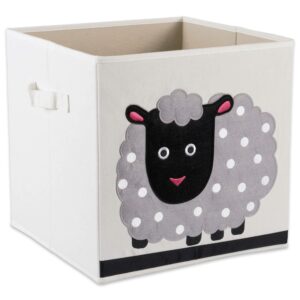 e-living store collapsible storage bin cube for bedroom, nursery, playroom and more 13x13x13 - sheep