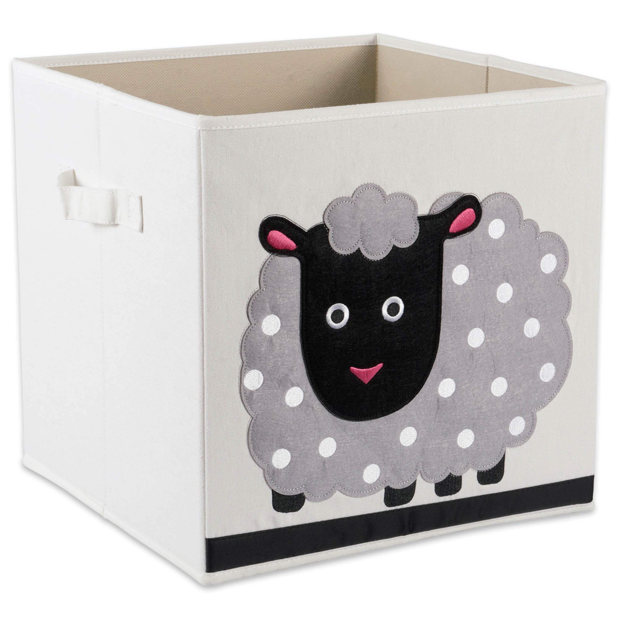 E-Living Store Collapsible Storage Bin Cube for Bedroom, Nursery, Playroom and More 13x13x13 - Sheep