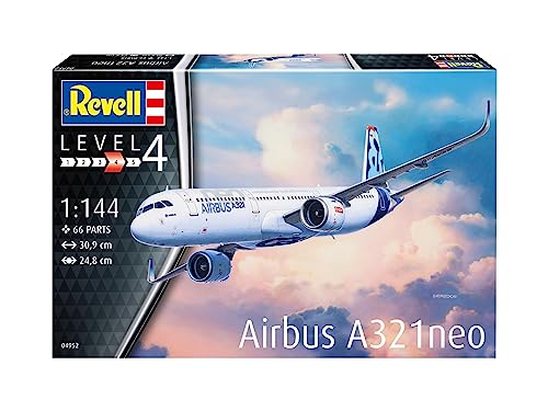 Revell RV04952 1:144-Airbus A321 Neo Plastic Model kit, Multi-Color