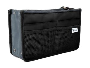 periea chelsy purse organizer insert with handles & 13 pockets - 3 sizes (white, medium)
