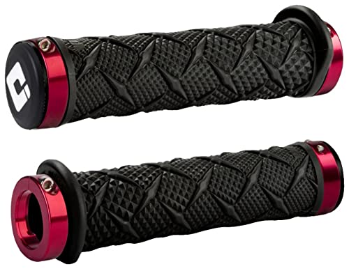 ODI X-Treme Lock-On ATV Hand Grips - Black/Red Clamps/One Size