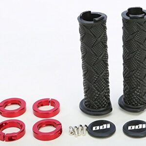 ODI X-Treme Lock-On ATV Hand Grips - Black/Red Clamps/One Size