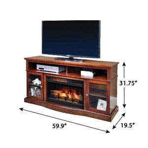 ChimneyFree Walker Cherry Electric Fireplace Entertainment Center - 25MM5326-C245