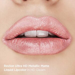 Revlon Ultra HD Metallic Matte Liquid Lipcolor, Liquid Lipstick, Gleam