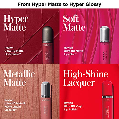 Revlon Ultra HD Metallic Matte Liquid Lipcolor, Liquid Lipstick, Gleam