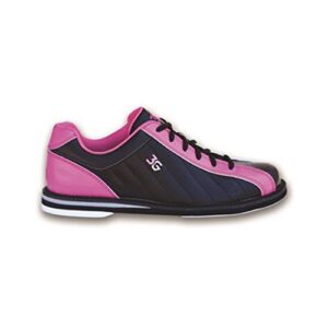 bowlerstore products 3g ladies kicks bowling shoes- black/pink (8 m us, black/pink)