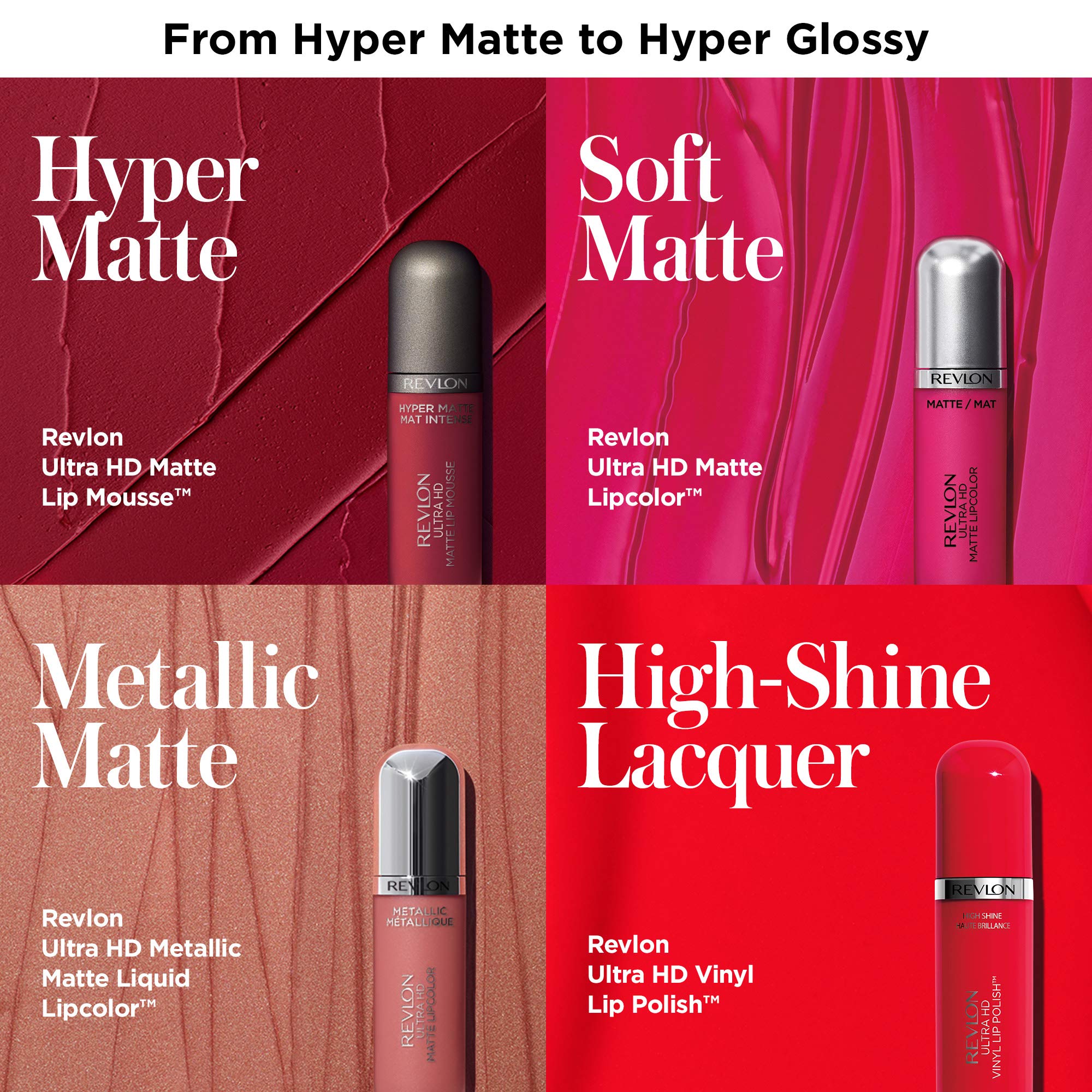 Revlon Ultra HD Metallic Matte Liquid Lipcolor, Liquid Lipstick, Dazzle