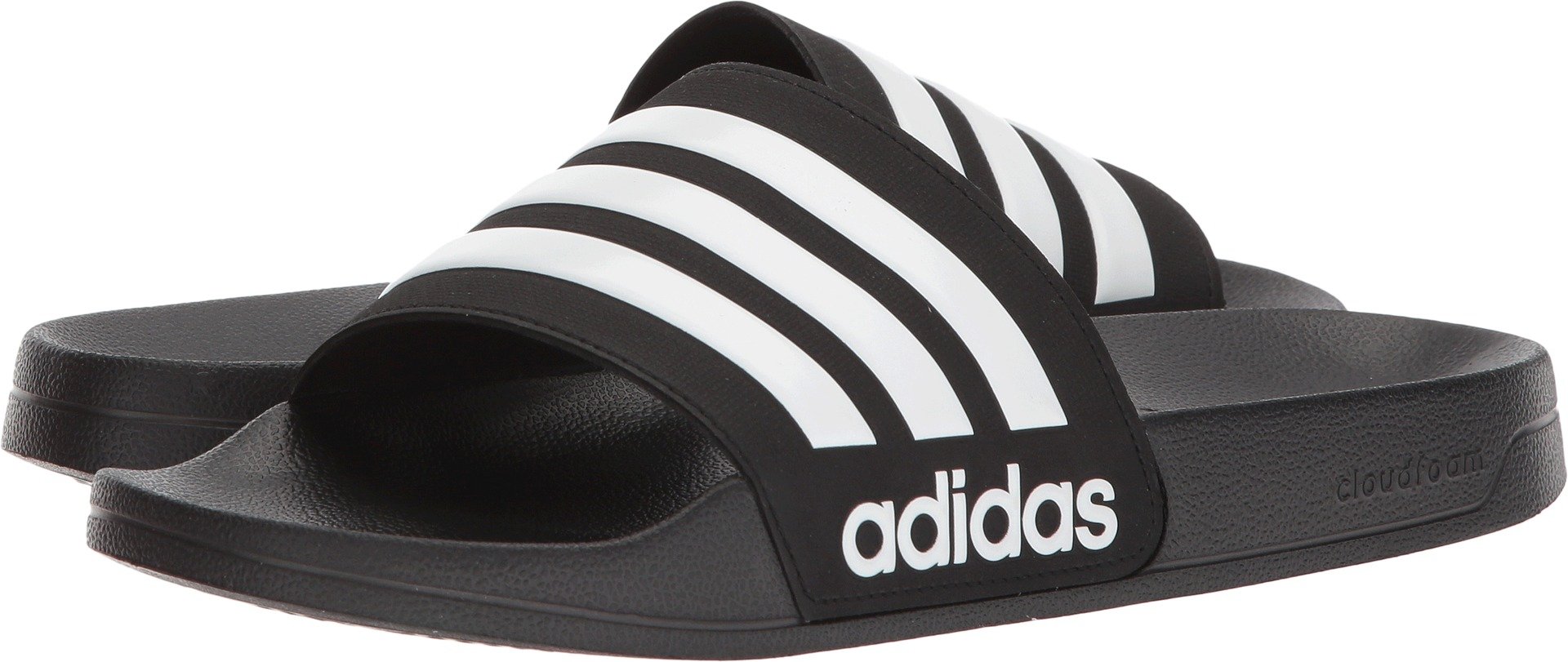 adidas Men's Adilette Shower Slides Black/White/White 11