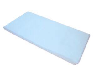 american baby company 100% natural cotton percale fitted day care mat sheet, blue, soft breathable, for boys and girls, 24x48x4 inch (pack of 1)