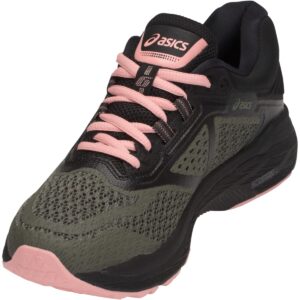 asics women's gt-2000 6 trail running shoes, 6.5, four leaf clover/black/coral c