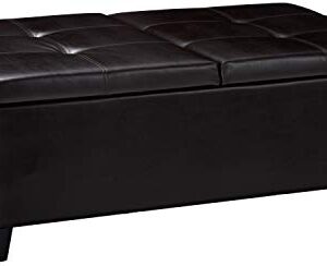 Christopher Knight Home Lanister PU Storage Ottoman, Medium, Brown