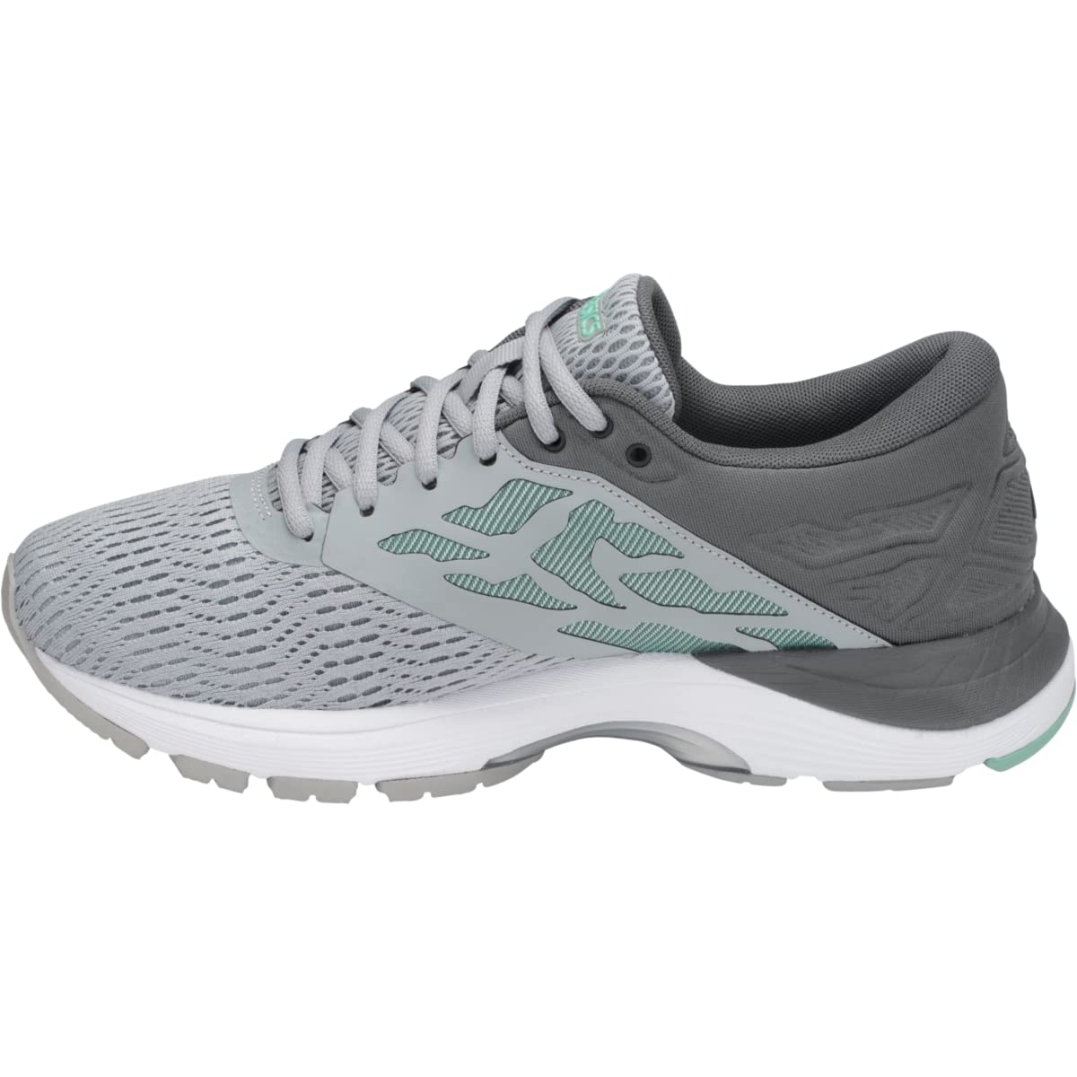 ASICS Women's Gel-Flux 5 Running Shoes, 6M, MID Grey/White/Opal Green