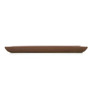 Hosley's 11" Long Brown Ceramic LED Tea Light/Pillar Candle Tray. Ideal Gift for Wedding, Party, Votive Candle Gardens, Pedestal, Tray for Orbs, Bonsai, Floral Arrangements, Serve Ware. O6