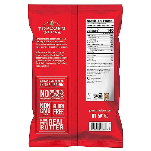 Popcorn, Indiana Popcorn, Original Movie Theater , 5.5 Ounce (Pack of 6) Movie Theater Butter