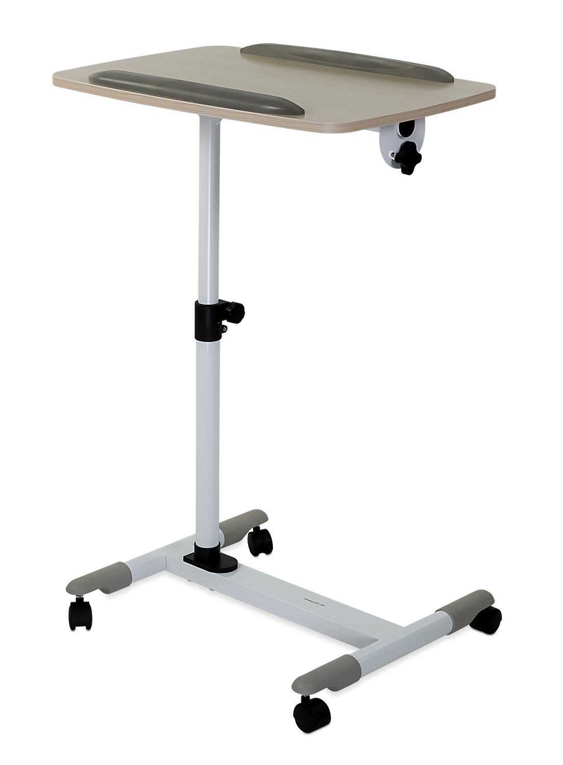 Mount-It! Rolling Desk Adjustable Height, Portable Standing Desk, Mobile Laptop Cart, Small Heavy-Duty with Wheels, Height Adjustable Tilting Bedside Sofa Couch Recliner Tray, Music Stand (MI-7946)