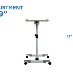 Mount-It! Rolling Desk Adjustable Height, Portable Standing Desk, Mobile Laptop Cart, Small Heavy-Duty with Wheels, Height Adjustable Tilting Bedside Sofa Couch Recliner Tray, Music Stand (MI-7946)