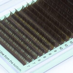 NAGARAKU Natural Brown Color Eyelash Extensions 0.07mm D curl 7-15mm Mix Tray Individual Lashes Classic Faux Mink Volume 20 rows Soft Eyelash Supplies