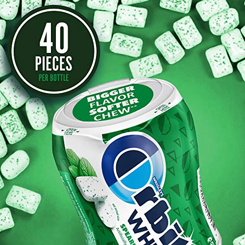 ORBIT WHITE Spearmint Sugarfree Gum, 40 Piece Bottle