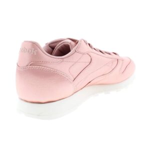 Reebok Women's 100% Leather Sneaker, Chalk Pink/Classic White, 7.5 M US