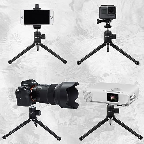 SIOTI Tripod Mini Ball Head, Swivel Mini Ball Head, Panoramic 360° Vertical Pan 90°, Compatible with Digital Camera/Compact DSLR/Cell Phone/Monopod/Light Stand/Action Camera etc.