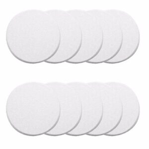 wideskall® white round door knob wall shield self adhesive protector (3" inch standard size, 10.00, count)