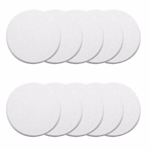 Wideskall® White Round Door Knob Wall Shield Self Adhesive Protector (3" inch Standard Size, 10.00, Count)