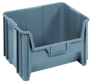 quantum storage k-qgh700gy-1 giant stacking container, 15 1/4" x 19 7/8" x 12 7/16", gray
