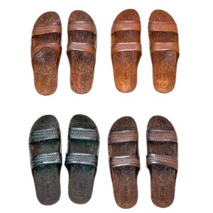 j-slips sandals for women and men - comfortable jesus jandals for beach, summer, and shower - waterproof hawaiian slides in 12 colors, sandalias (coconut, m12)