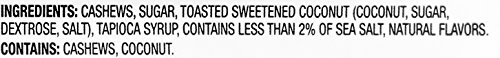 Amazon Brand - Wickedly Prime Roasted Cashews, Coconut Toffee, Snack Pack, 1.5 Ounce (Pack of 15) Package May Vary