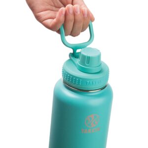 Takeya Actives 24 oz Vacuum Insulated Stainless Steel Water Bottle with Spout Lid, Premium Quality, Teal