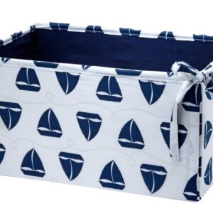 Nautica Kids Separates Sailboats/Rope Print Nursery Storage, Navy/White