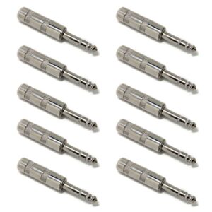 ancable 10-pack 6.35mm male audio 1/4" plugs trs phone plug, solder type