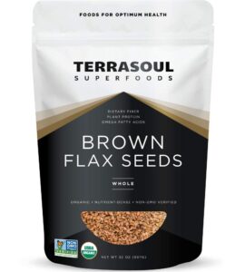 terrasoul superfoods organic brown flax seeds, 2 pound