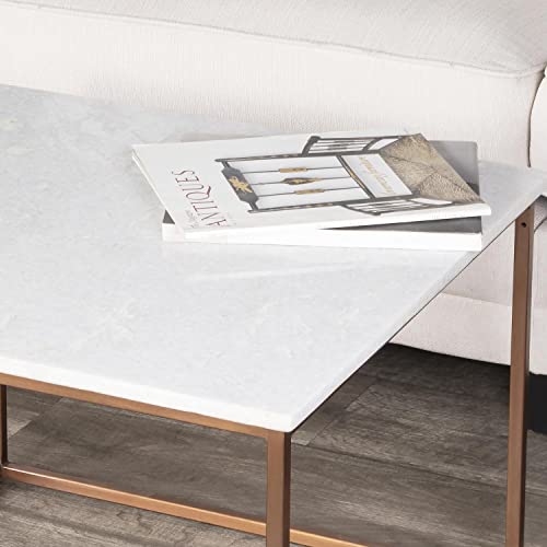 Butler Holland Marble and Metal Coffee Table